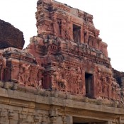 Stucco sculptures on the Krishna Temple gate
